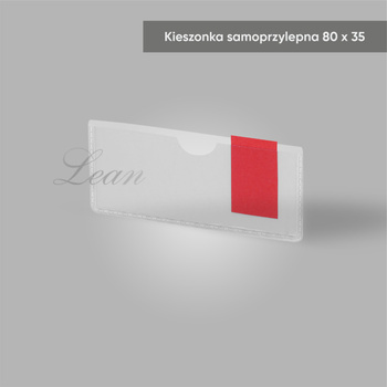 Kieszonka samoprzylepna 80x35 mm - z wycięciem "pod palec"