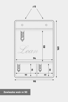 Zawieszka wzór nr 50 - 94x85 + 50x38 + 40x38 mm
