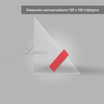Kieszonka samoprzylepna trójkątna 120x120 mm