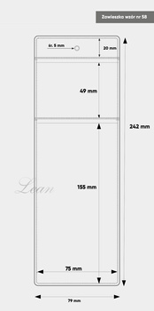 Zawieszka wzór nr 58 - 75x155 + 75x49 mm