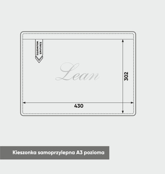 Kieszonka samoprzylepna A3 pozioma
