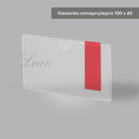 Kieszonka samoprzylepna 100x60 mm - z wycięciem "pod palec"