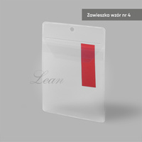 Zawieszka wzór nr 4 z klapką - 81x111 mm - A7